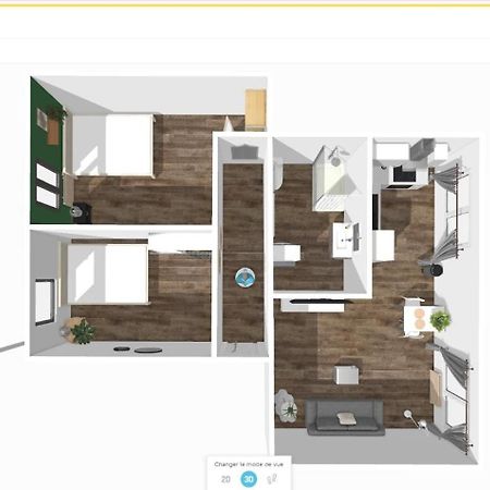 # Le 2 # Tres Beau T3 1Er Etage Tout Confort, Neuf, Mulhouse Centre Zewnętrze zdjęcie